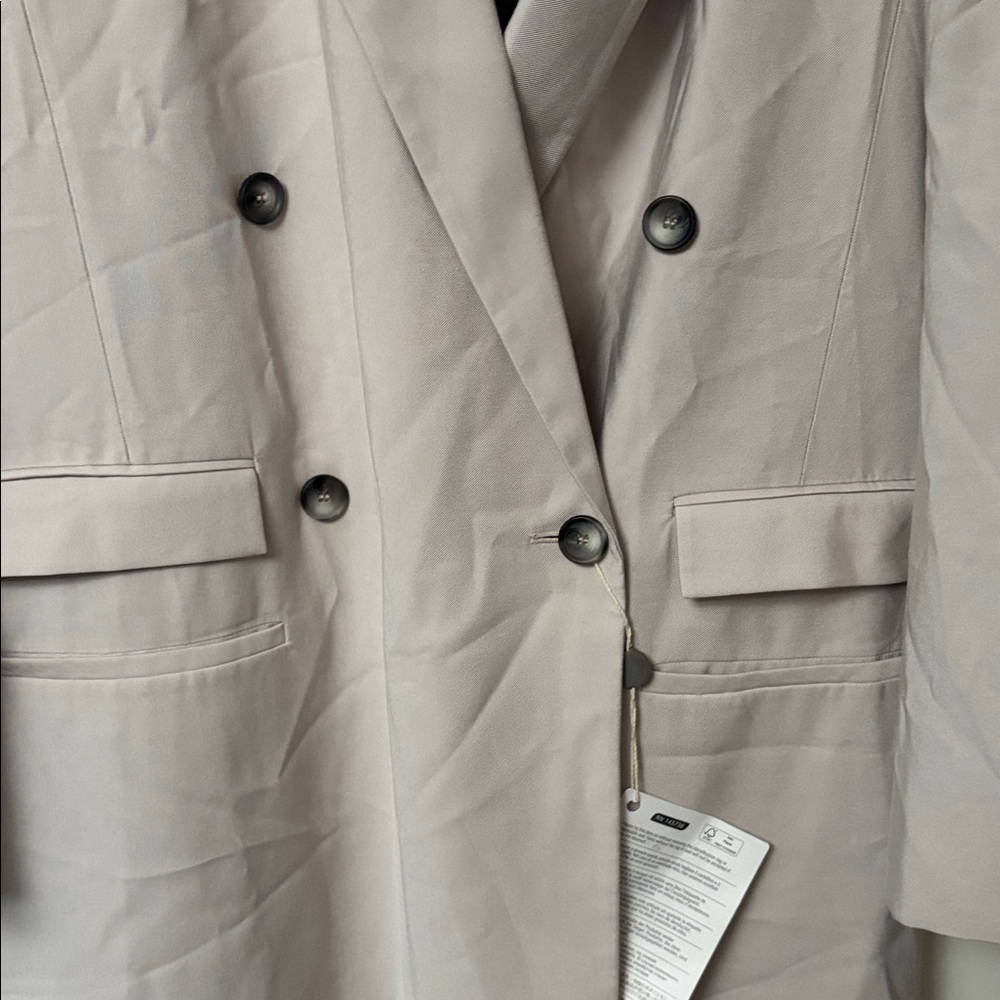 NWT [$495] Ba&sh Women's cream Double-Breasted Trench Coat. Manteau Stan. 2 - Picture 6 of 14